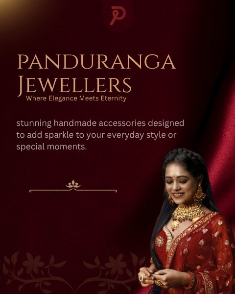 Maroon and Gold Elegant Traditional Jewellery Shop Billboard (480 x 600 px)